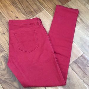 Arizona Super Skinny Red Denim Jeans